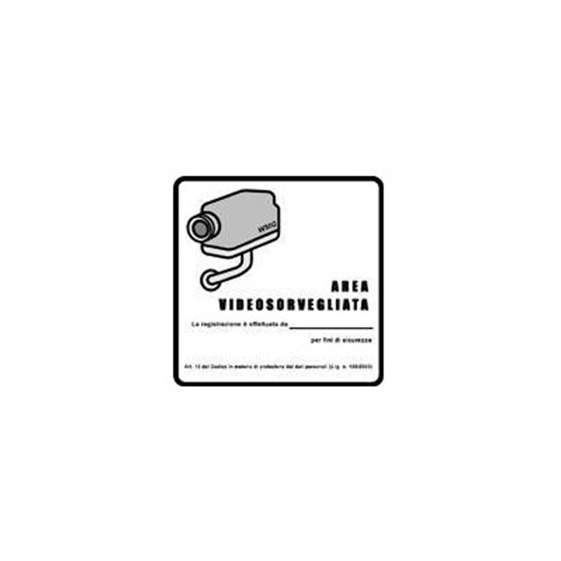 ADESIVO AREA VIDEOSORVEGLIATA PVC