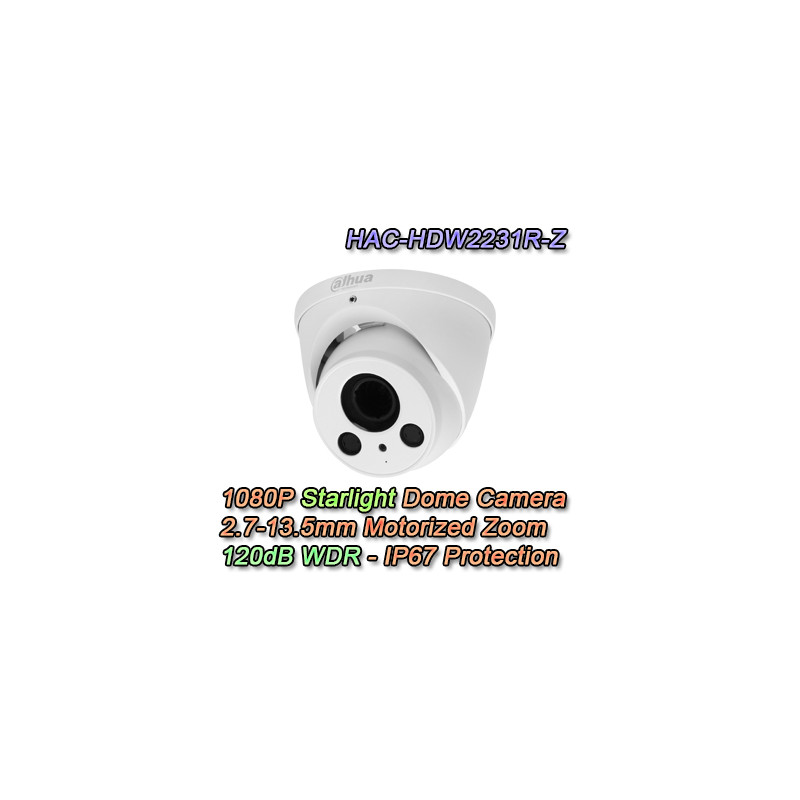 Telecamera Dome HD 1080P 4in1 Motorizzata Starlight - Dahua - HAC-HDW2231R-Z