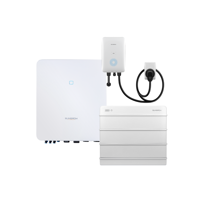 Sungrow-8kW-Hybrid-inverter-with-9,6kWh-battery-and-11kW-EV-charger